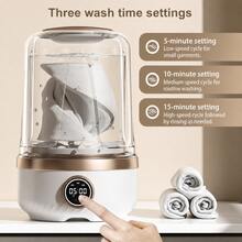 2L Mini Washing Machine, Underwear Washing Machine, Mini Underwear & Socks 2-In-1 Washing Machine, Small Underwear Washing Cup, Suitable For Dorm, Apartment, Camping, Hotel Washing Underwear And Socks - Multicolor - View 10