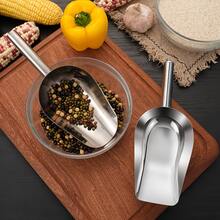 1pc Stainless Steel Ice Scoop, Multi-Functional Metal Scoop, Suitable For Dog Food, Cat Food, Ice Cubes, Grains, Flour, Food, Tea, Popcorn, Sugar, Beans, Rice And Kitchen Utensils - Multicolor - View 9
