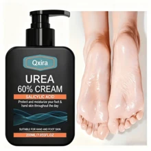 Qxira 60% Urea & Salicylic Acid Hand & Foot Repair Cream, For Dry Cracked Heels, Removes Dead Skin & Calluses, Intense Moisturizing For Rough Peeling Skin, Suitable For All Skin Types, 200ml - 200 Ml - View 4