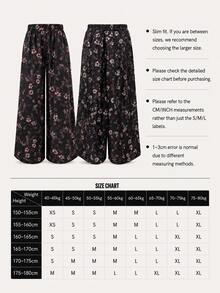 Autumn New Chinese Style Personalized Print Wide Leg Loose High Waist Slimming Elastic Pocket Long Pants Vacation - Multicolor - View 7