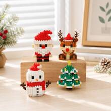 Christmas Building Blocks Set, Christmas Tree, Christmas Train, Santa Claus, Christmas Reindeer, Children's Building Blocks Set, Suitable For Home Decor, New Year Gift, Party Gift, Christmas Gift - JH Multi-color Christmas Set - View 3