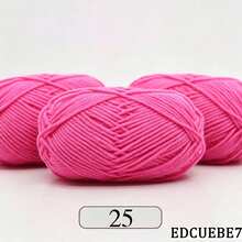 EDCUEBE7 Mixed Color 5-Ply Milk Yarn, Common Colors, Suitable For Crochet - Applicable For Mats, Carpets, Clothes, Scarves And Beginner DIY Projects - 50g Milk Cotton - View 78