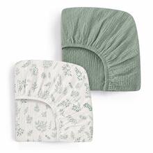 Muslin Bassinet Sheets, 2 Packs Fitted Sheets For Bassinet Mattress, Soft And Breathable Cotton, Easy Care For Machine Wash, Gift For Boy And Girl - Multicolor - View 15