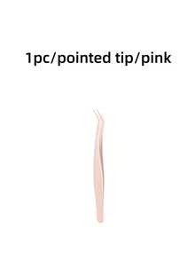 1 Set Of 2 Purple/Pink Eyelash Tweezers, 1/2pcs Flat Head, Pointed Head, Random Style, Lower Lash Clamp, Non-Stick Precise Eyelash Extension Tool, Back To School Women's Essential Makeup Accessory, Anti-Stick Precision Eyelash Extension Tool, Suitable For Beginners With Flat Head Clamp - Multicolor - View 16