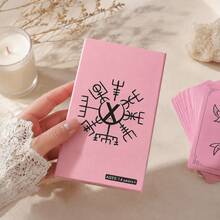 Self-Love Affirmation Rune Card Deck - This Set Of Tarot Oracle Cards, Emotional Guidance Desktop Guide Cards Suitable For Gatherings, Parties, Team Activities, Holidays, Also Can Be Given As A Gift - Pink Runi - View 2