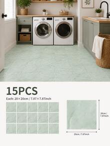 SUPSTICKER Marble Pattern Floor Tile Stickers, Matte PVC, Peel And Stick, 5 Or 15pcs, 15/20/30cm, For Kitchen, Bathroom And Entryway - Marble Pattern - View 31