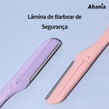 Ahania Kit de 3 Navalha para Sobrancelha com Cabo Antiderrapante, Aparador de Pelos Facial, Facil de Usar para Iniciante - Visão 4