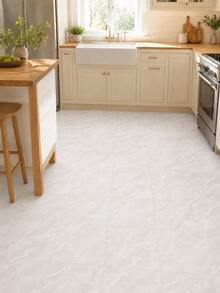 SUPSTICKER Marble Pattern Floor Tile Stickers, Matte PVC, Peel And Stick, 5 Or 15pcs, 15/20/30cm, For Kitchen, Bathroom And Entryway - Marble Pattern - View 6