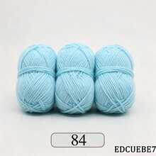 EDCUEBE7 Mixed Color 5-Ply Milk Yarn, Common Colors, Suitable For Crochet - Applicable For Mats, Carpets, Clothes, Scarves And Beginner DIY Projects - 50g Milk Cotton - View 75