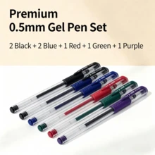 1 Pack Colorful Ballpoint Pens 7pcs/Set, 12pcs/Set High Quality Writing 0.5mm Multi-Color Neutral Pens, Economical Choice For Back To School, Excellent Performance And Unique, Learning And Office Stationery Supplies, Back To School Season Recommendation - Sets - View 2