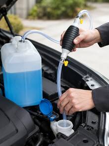 1 Set Portable Siphon Pump Kit, Includes 100cm/39.37inch Oil Transfer Hose, Manual Pump, 2 Hose Clamps & 1 Flow Control Valve, Multipurpose For Gasoline, Water & Other Liquid Transfer, Ideal For Automotive Repair, Emergency Fuel Transfer, Camping, RV Use, And A Great Gift For Mechanics & Car Enthusiasts - A - View 5