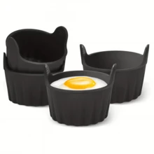 4pcs Silicone Air Fryer Baking Small Cake Cups, Oven And Microwave Cake Molds, Baking Muffin Cups, Perfect For Eggs, Pancakes, Pudding, Tarts, Custard, Easy Grip Design, Heat Resistant Material, Home Baking - View 16