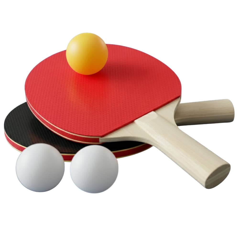 Kit 2 Raquetes 3 Bolinhas Para Tênis de Mesa Ping Pong Iniciante Criança Intermediário Presente