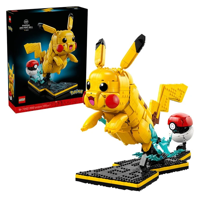 LEGO Building Blocks 72152 Pikachu And Poké Ball Pokémon Series Building Block Model - Clear - View 1