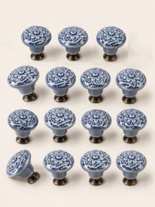 1/2/4/6/8/10/12/15/20pcs 1-2/5 Inch Ceramic Cabinet Knobs, Suitable For Drawers, Dressers, Round Dresser Knobs, Drawer Knobs, Home Furniture Decor Ceramic Knobs, Includes Screws - single hole - View 10