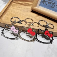 SANRIO 1 buah Gantungan Kunci Logam Hello Kitty Anime Kucing untuk Kunci Mobil - Aksesori Gantungan Tas Lucu, Hadiah Kunci Kucing Logam, Hadiah Penuh Perhatian untuk Penggemar Anime, Keluarga dan Teman - A - View 5