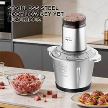 SOKANY 06062 Meat Grinder, 800W, 3L, Multi-Speed, Fast Grinding, Anti-Clogging Blades, Easy To Clean, Suitable For Vegetables/Meat/Garlic/Chili, Home/Restaurant - Silver - View 2