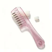 1pc Transparent Hair Care Massage Comb, Suitable For Men And Women, Wide Tooth Hair Comb, Home Multi-Function Liquid Dispensing Hair Care Comb - Multi-color - View 2