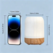 Aromatherapy Diffuser, Bedroom Essential Oil Diffuser, Quiet Home Humidifier, 250ml Aromatherapy Diffuser With 7 LED Color Options (Warm Light Optional), Built-In Auto Timer 1H/3H/6H, Auto Shut-Off Function, Suitable For Bedroom, Nursery, Hotel And Plants - White - View 4