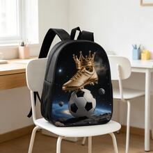 Colorful Soccer Print Backpack, Vibrant Sports Style Casual Backpack, Large Capacity Student Daily Commute School Bag - Backpack - View 8