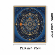 1pc "Wheel Of The Year" Tarot Tablecloth, Modern Wiccan Altar Cloth, Wiccan Calendar And Holiday Dates, Tarot Table Mat With Multiple Sizes To Choose From - View 6