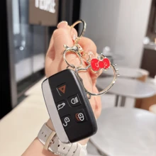 SANRIO 1 buah Gantungan Kunci Logam Hello Kitty Anime Kucing untuk Kunci Mobil - Aksesori Gantungan Tas Lucu, Hadiah Kunci Kucing Logam, Hadiah Penuh Perhatian untuk Penggemar Anime, Keluarga dan Teman - A - View 6