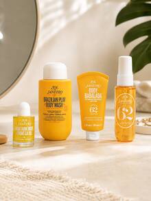 Sol Hydrate & Go Mini Body Care 4 Piece Set,Brazilian Play Body Wash 3 Fl.Oz,Bum Bum Body Firmeza Oil 0.4 Fl.Oz,Body Badalada Vitamin - Infused Lotion,Cheirosa 62 Perfume Mist 1 Fl.Oz - 62號洗護四件套 - 查看 2