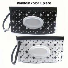 1/2 Pack Wet Wipe Holder, Star Pattern, Reusable Portable Wet Wipe Bag, Wet Wipe Dispenser Container, Travel Wet Wipe Storage Box, Christmas, Halloween, Thanksgiving Gift - Multicolor - View 12