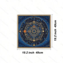 1pc "Wheel Of The Year" Tarot Tablecloth, Modern Wiccan Altar Cloth, Wiccan Calendar And Holiday Dates, Tarot Table Mat With Multiple Sizes To Choose From - View 2
