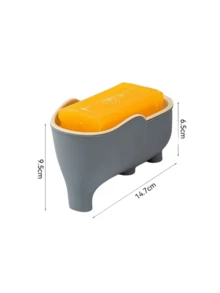 New Double-Layer Creative Cute Elephant Shaped Soap Dish, Bathroom Home Decor, Drainage Rack, Suitable For Kitchen - A - View 15