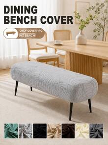 1 buah Sarung Bangku Restoran Warna Polos, Kain Jacquard Lembut dan Elegan, Sarung Bangku Piano, Sarung Kursi Bangku Dapur, Cocok untuk Ruang Tamu dan Kamar Tidur - Abu-abu muda - View 6