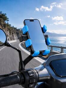 Motorcycle Phone Holder 6-Claw 360° Rotating Anti-Shake Bicycle Phone Mount Universal Shock-Absorbing ABS Phone Bracket Handlebar And Rearview Mirror Mount Suitable For Bicycle, Scooter, Electric Bike, Lightweight Motorcycle, Motorcycle, GPS Navigation, Motorcycle Accessories - A - View 5