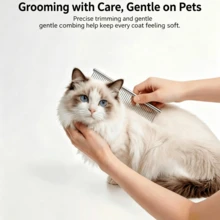 Professional Pet Grooming Scissors 4pcs Set 7 Inch Galvanized Straight Curved Thinning Scissors Cat Dog Hair Trimming Tool, Premium Pet Grooming Scissors Set, Stainless Steel Scissors, Pet Grooming Scissors - View 10