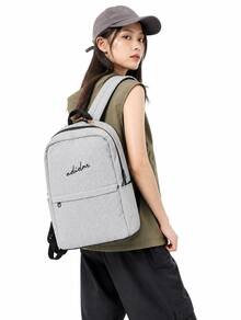 Adidas SPORT BACKPACK Casual Sports Fitness Backpack Material New Style Unisex Gray Student Travel Backpack - Light Grey - View 1