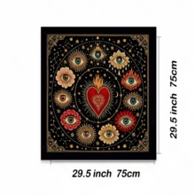 1pc Himmels Tarot Altar Cloth, Suitable For Tarot Divination, Moon Phase , Meditation Room, Witch Ritual Tablecloth, Elegant Mandala Altar Cloth With Mysterious Pattern, Multiple Sizes Available - View 6