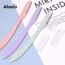 Ahania Kit de 3 Navalha para Sobrancelha com Cabo Antiderrapante, Aparador de Pelos Facial, Facil de Usar para Iniciante - Visão 7