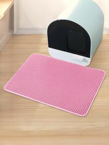 EVADouble Layer Cat Litter Mat Beautiful Honeycomb Cat Litter Trapper Mat Washable Splash-Proof Waterproof Pet Mat Multi-Color - Pink - View 2