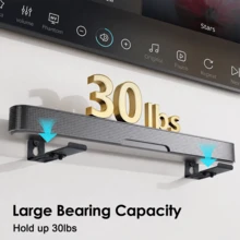2pcs Universal Soundbar Wall Mount Bracket, Adjustable Depth 4-6.1 Inches, Metal Soundbar TV Under-Mount Shelf With Anti-Slip Pads, 30lbs Load Capacity, Suitable For Most Soundbars And Home Theater Audio System Speakers - 2pcs - View 6