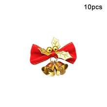 1pc/10pcs Mini Christmas Bell Set With Ribbon Bow, Gold Bells, Photo Props, Christmas Tree Hanging Ornaments, Christmas Tree Decoration, Gift Accents, Suitable For Party, Wedding, Birthday Scenes - Mini Bow Bell - View 15