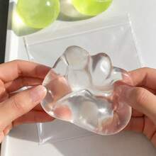 4pcs Random Color Transparent Crystal Ball Non-Rebound Squeeze Toy, Soft Stretchable Deformable Stress Relief Toy, Desktop Relaxation Toy - Multicolor - View 10