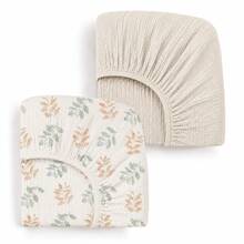 Muslin Bassinet Sheets, 2 Packs Fitted Sheets For Bassinet Mattress, Soft And Breathable Cotton, Easy Care For Machine Wash, Gift For Boy And Girl - Multicolor - View 11