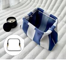2pcs Aluminum Square Mouth Purse Clasp With Kiss Lock Closure And Inner Tube Support Structure, Metal Hardware Accessories For Wallet Making, Crochet Bag, Makeup Bag, Jewelry Box, Handbag, Woven Bag Creative Handmade Crafts, Old Bag Repair And Modification, Bag Frame Material, Durable Metal, DIY Bag Accessories - Multiple Styles - View 3