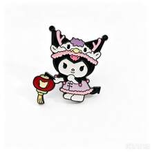 SANRIO 1個可愛卡通三麗鷗胸針，萬聖節與聖誕節金屬徽章，Hello Kitty胸針，柔美甜美貓咪合金包包飾品針 - 彩色 - 查看 8