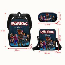 Roblox New 3PCS Anime Combination Backpack Set Including Backpack, Crossbody Bag, Pencil Case, Adjustable Shoulder Straps, Zipper Design, Unisex, Suitable For School, Travel, Camping, Ideal Gift For Christmas, Birthday, Back To School Season - Roblo Boy Backpack B - View 13