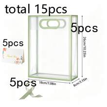10pcs/Set Transparent Gift Bags With Handles (19 Microns) And Ribbons, Plastic Clear Gift Bags, Suitable For Boutique, Wedding, Birthday Party, Bachelor Party, Bridal Shower, Graduation Gift Bags, Back To School Season, Holiday Gift Packaging, Birthday Gifts - Multicolor - View 14