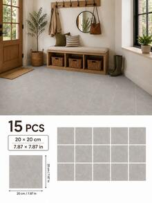 SUPSTICKER Marble Pattern Floor Tile Stickers, Matte PVC, Peel And Stick, 5 Or 15pcs, 15/20/30cm, For Kitchen, Bathroom And Entryway - Marble Pattern - View 22