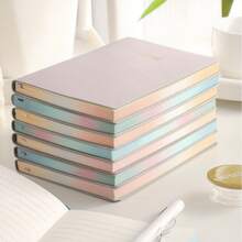 Morandi Notebook, Writing Memo Notebook, Cover Planner Notebook Suitable For School, Office, Home Minimalist Cover Notebook, Women's Minimalist Diary, Lined Paper, Hardcover Diary, Literary Fresh Handbook, Student Diary, High-Appearance Meeting Notebook - Multicolor - View 1