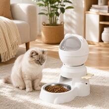 Large Capacity Press-Type Automatic Pet Food Dispenser, Space Ball Design, Interactive Puzzle Feeder, Anti-Tip Pet Bowl, One-Press Food Dispensing And Locking, Durable Plastic, Suitable For Small And Medium Dogs And Cats, No Battery Required - Multicolor - View 10