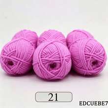 EDCUEBE7 Mixed Color 5-Ply Milk Yarn, Common Colors, Suitable For Crochet - Applicable For Mats, Carpets, Clothes, Scarves And Beginner DIY Projects - 50g Milk Cotton - View 32
