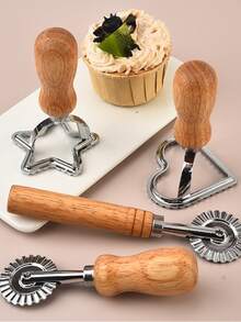 1pc Rustic Wooden Handle Round Dumpling Mold, Dumpling Maker And Italian Ravioli Cutter, Wavy Edge Dough Press, Suitable For Homemade Noodles, Pierogi, Dumplings, Mini Pies And Pastries, Convenient Manual Kitchen Baking Tool, Ideal For Home Cooking And Family Meal Preparation DIY Use - Multiple Styles and Colors - View 11